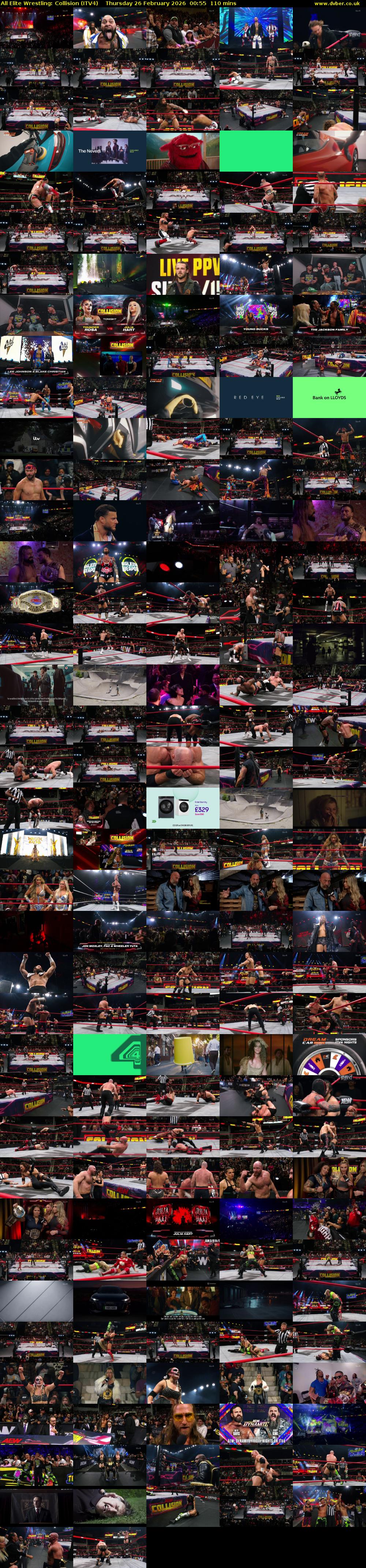 All Elite Wrestling: Collision (ITV4) Thursday 26 February 2026 00:55 - 02:45