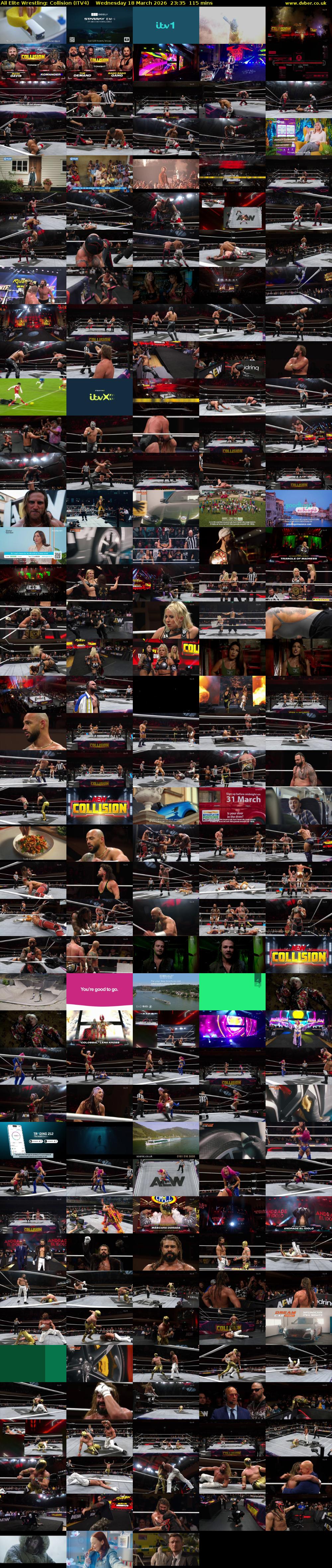All Elite Wrestling: Collision (ITV4) Wednesday 18 March 2026 23:35 - 01:30