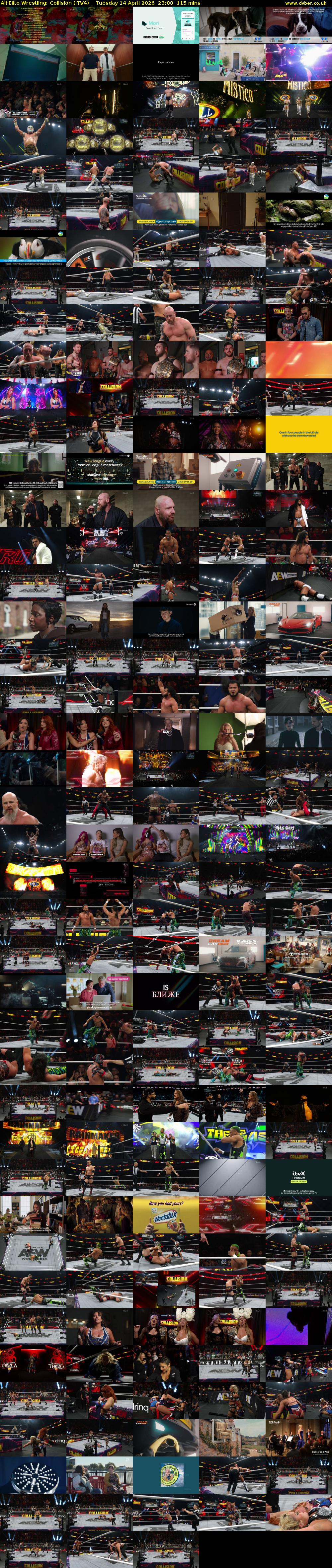 All Elite Wrestling: Collision (ITV4) Tuesday 14 April 2026 23:00 - 00:55
