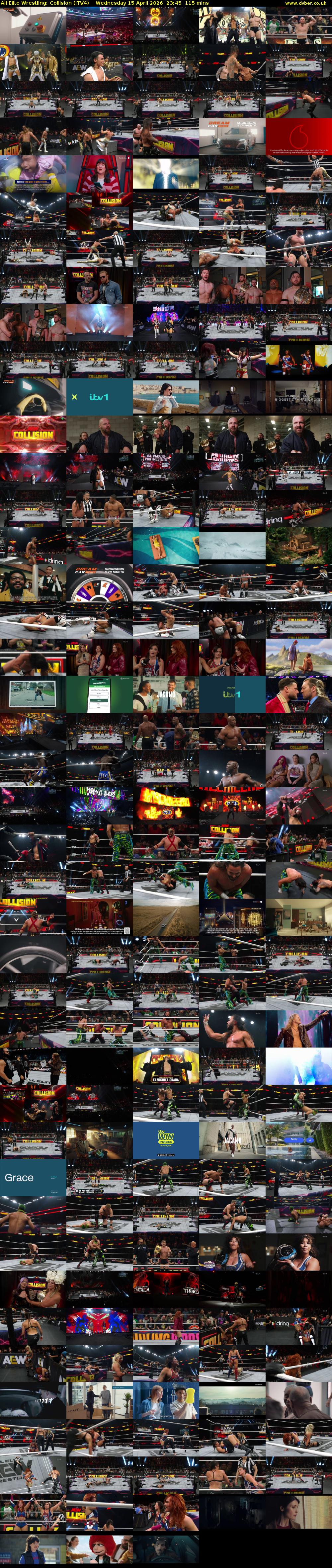 All Elite Wrestling: Collision (ITV4) Wednesday 15 April 2026 23:45 - 01:40