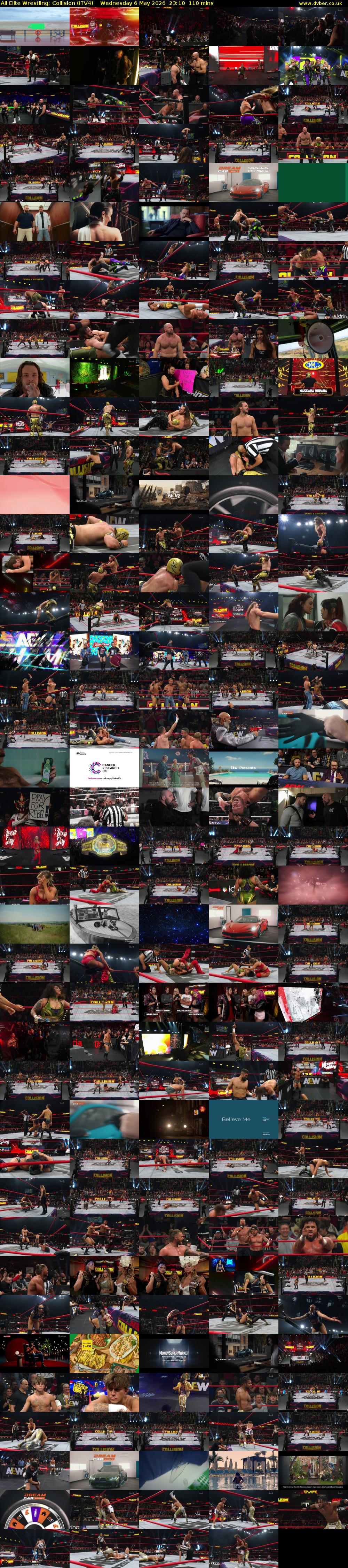All Elite Wrestling: Collision (ITV4) Wednesday 6 May 2026 23:10 - 01:00
