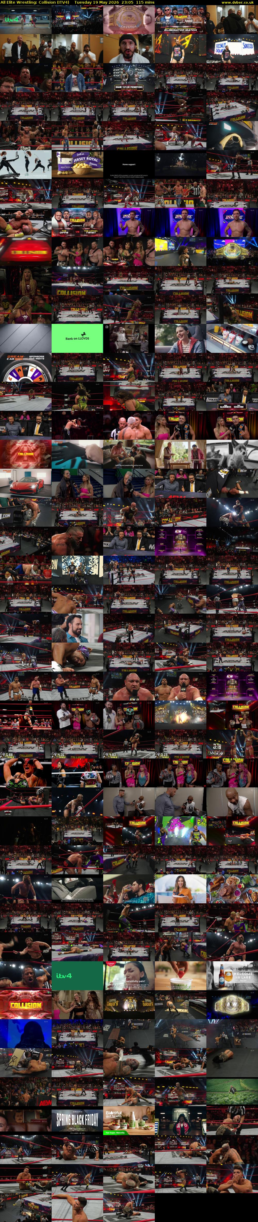All Elite Wrestling: Collision (ITV4) Tuesday 19 May 2026 23:05 - 01:00