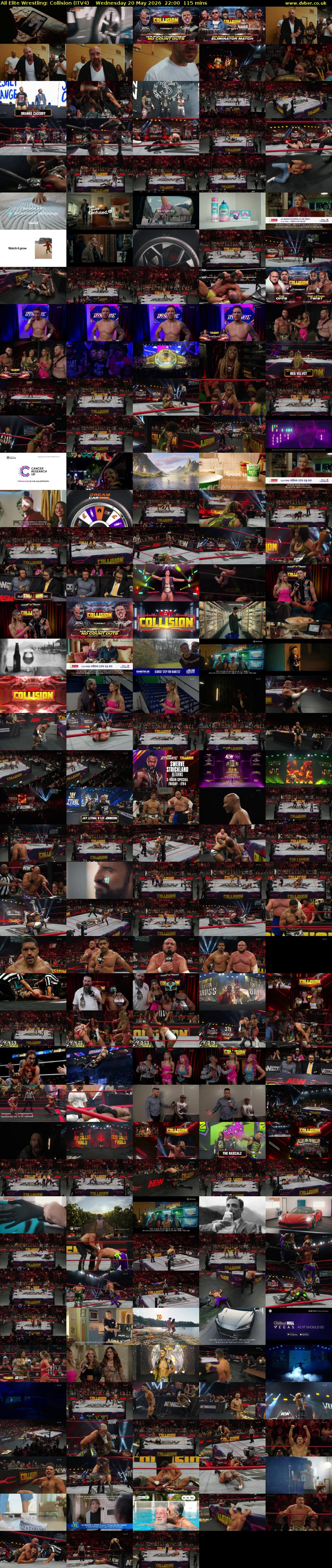 All Elite Wrestling: Collision (ITV4) Wednesday 20 May 2026 22:00 - 23:55