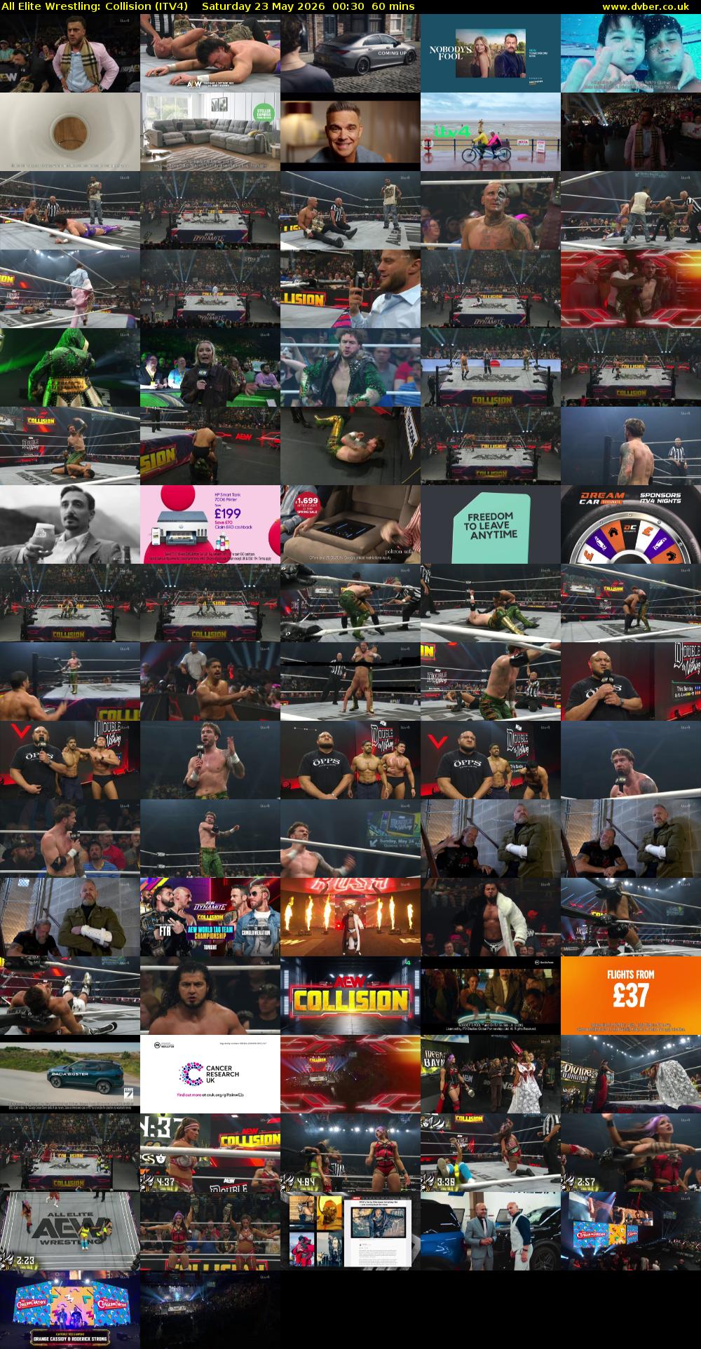 All Elite Wrestling: Collision (ITV4) Saturday 23 May 2026 00:30 - 01:30
