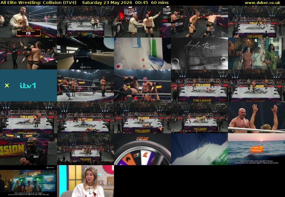 All Elite Wrestling: Collision (ITV4) Saturday 23 May 2026 00:45 - 01:45