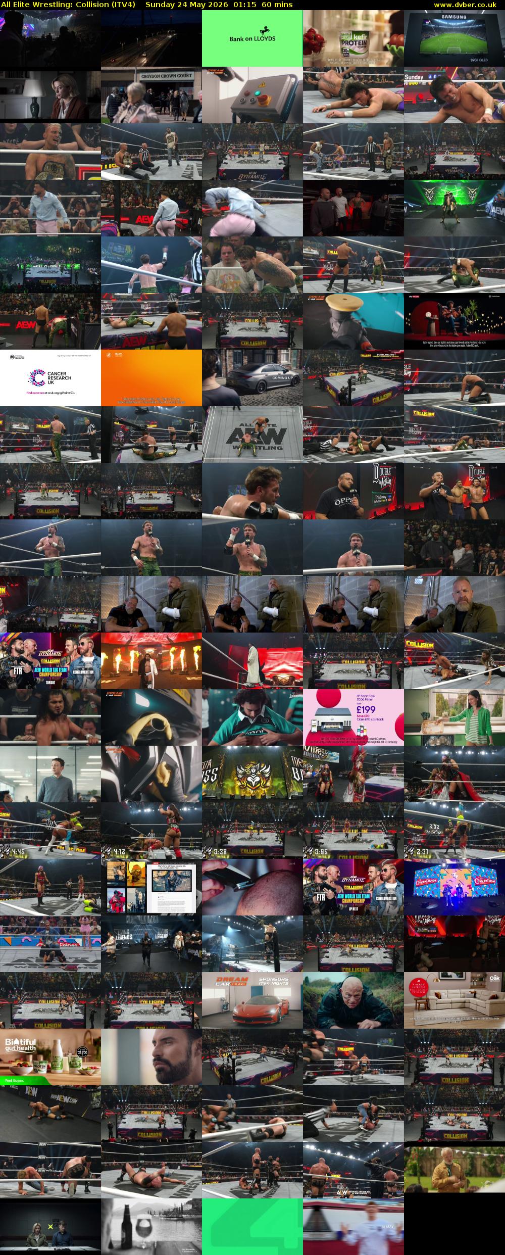 All Elite Wrestling: Collision (ITV4) Sunday 24 May 2026 01:15 - 02:15