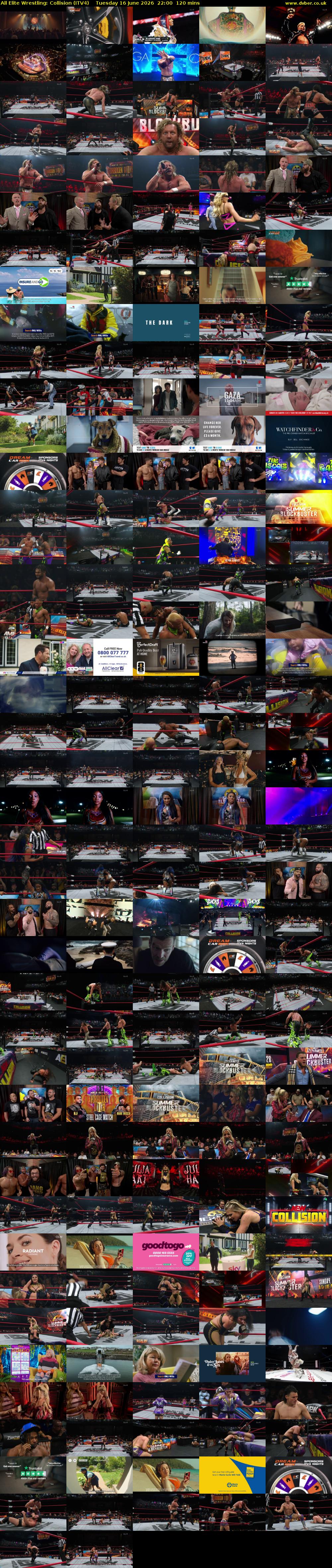 All Elite Wrestling: Collision (ITV4) Tuesday 16 June 2026 22:00 - 00:00