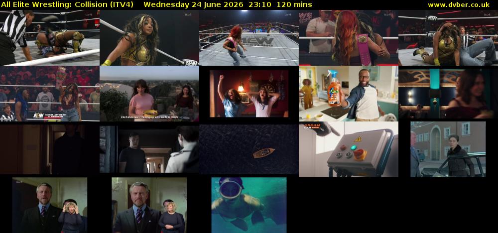 All Elite Wrestling: Collision (ITV4) Wednesday 24 June 2026 23:10 - 01:10