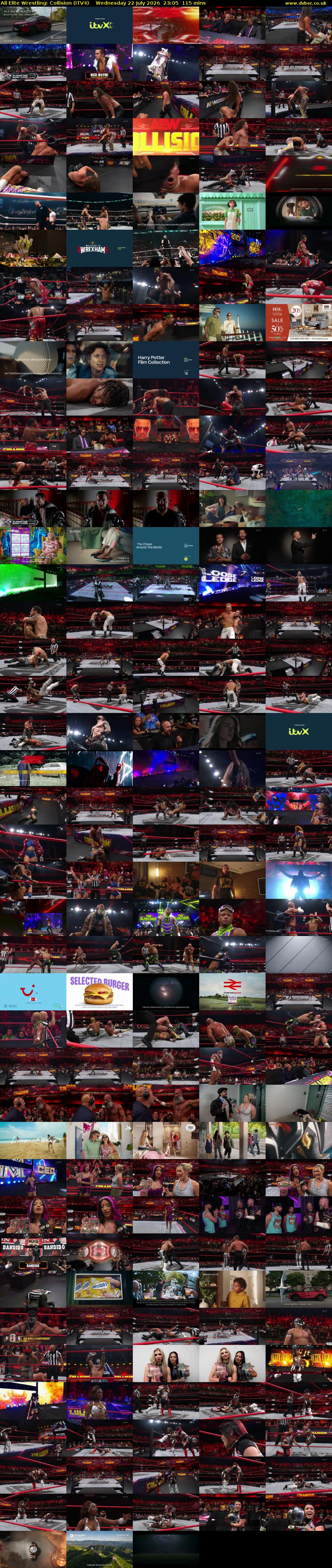 All Elite Wrestling: Collision (ITV4) Wednesday 22 July 2026 23:05 - 01:00