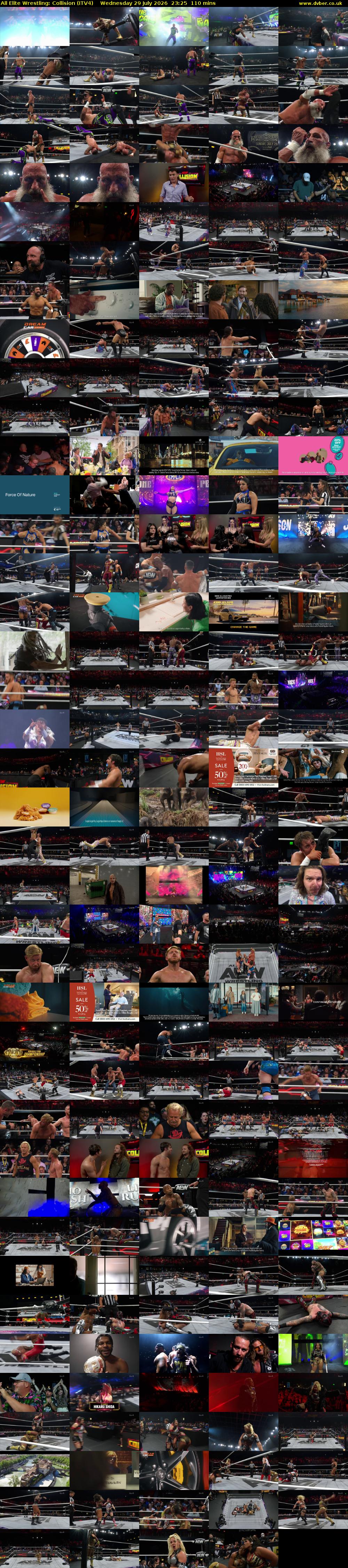 All Elite Wrestling: Collision (ITV4) Wednesday 29 July 2026 23:25 - 01:15
