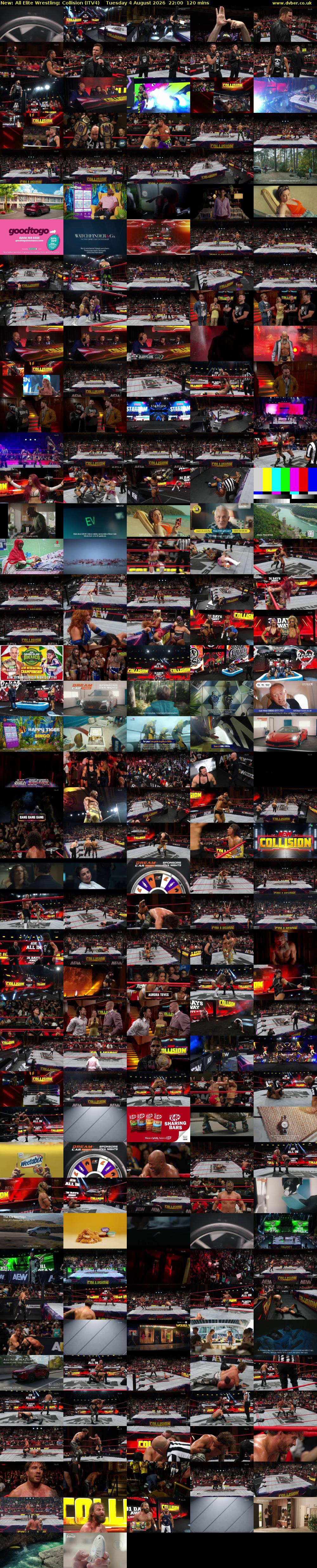 All Elite Wrestling: Collision (ITV4) Tuesday 4 August 2026 22:00 - 00:00
