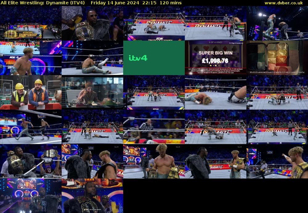 All Elite Wrestling: Dynamite (ITV4) Friday 14 June 2024 22:15 - 00:15
