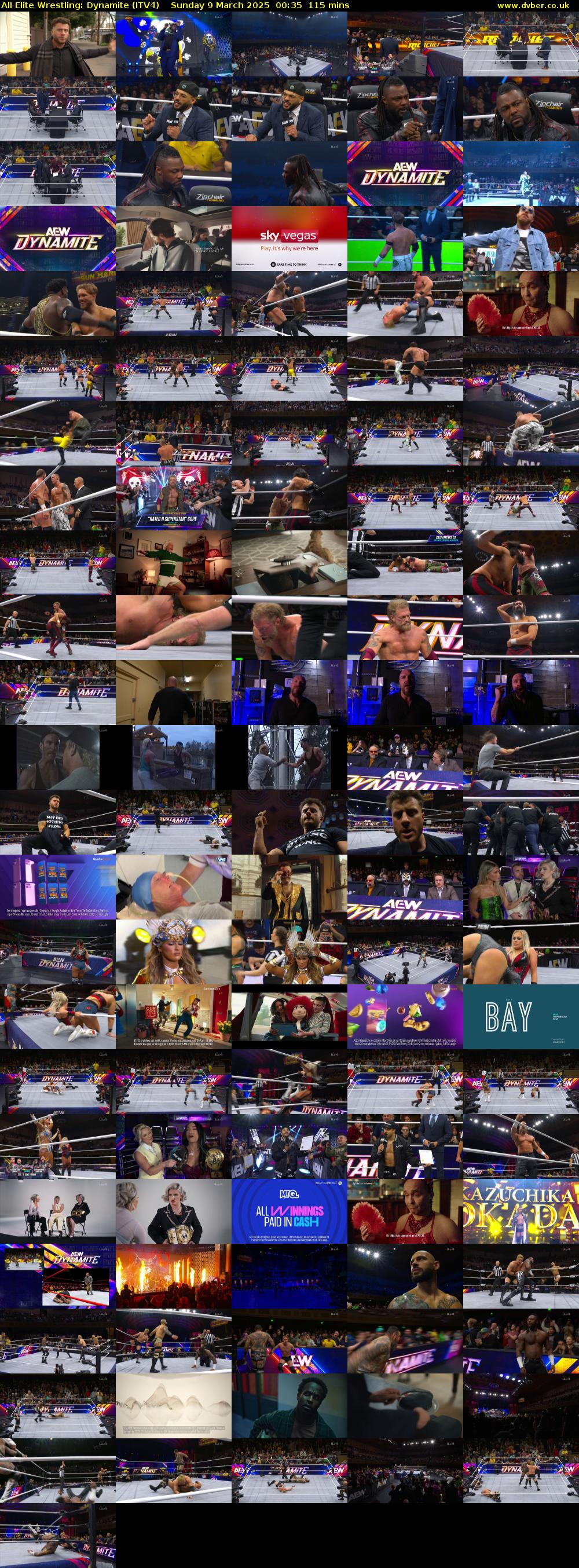 All Elite Wrestling: Dynamite (ITV4) Sunday 9 March 2025 00:35 - 02:30