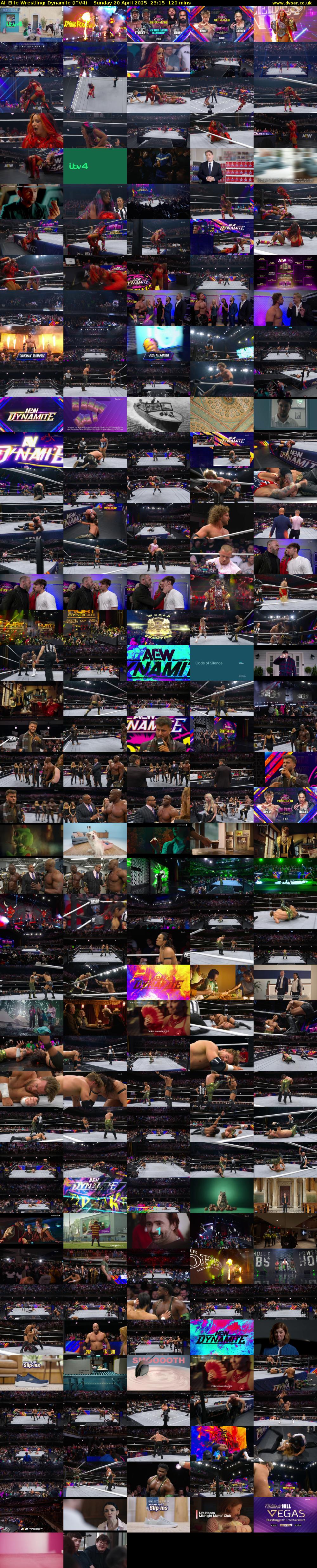 All Elite Wrestling: Dynamite (ITV4) Sunday 20 April 2025 23:15 - 01:15