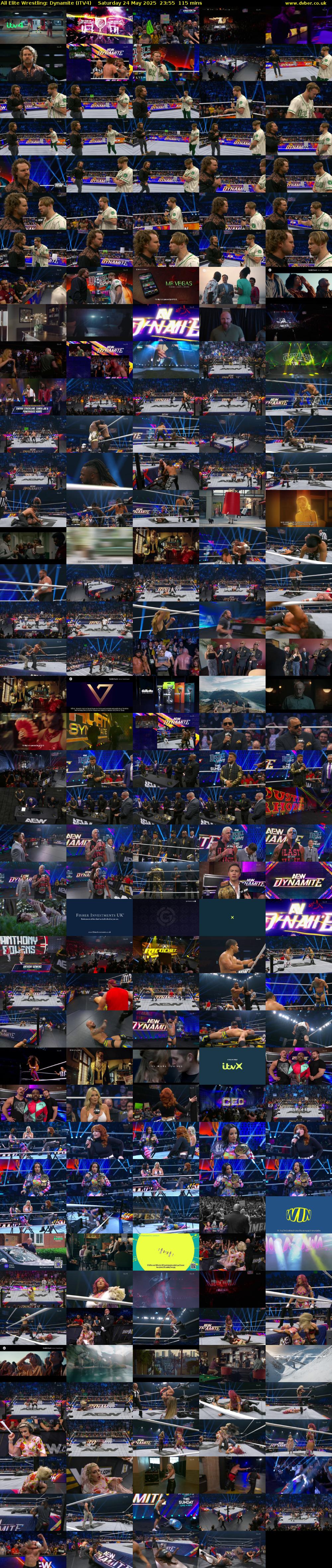 All Elite Wrestling: Dynamite (ITV4) Saturday 24 May 2025 23:55 - 01:50
