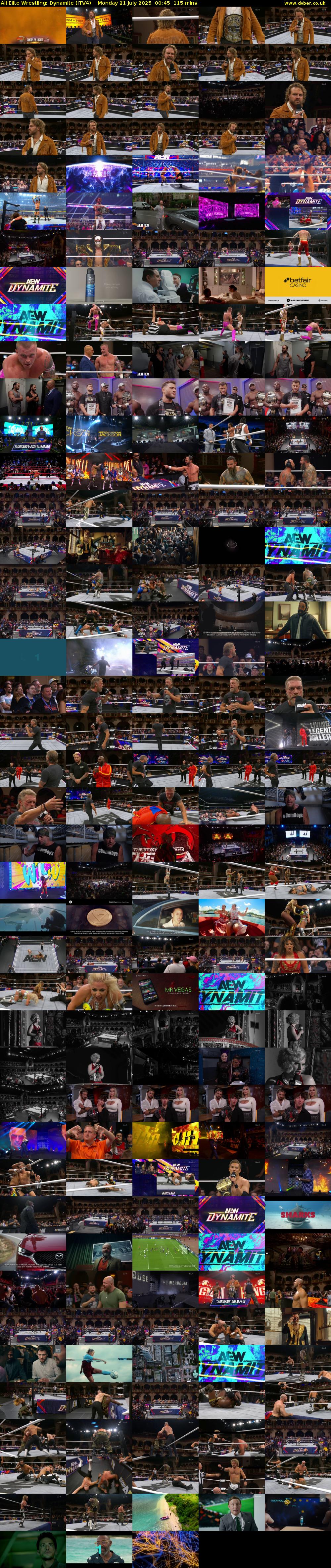 All Elite Wrestling: Dynamite (ITV4) Monday 21 July 2025 00:45 - 02:40