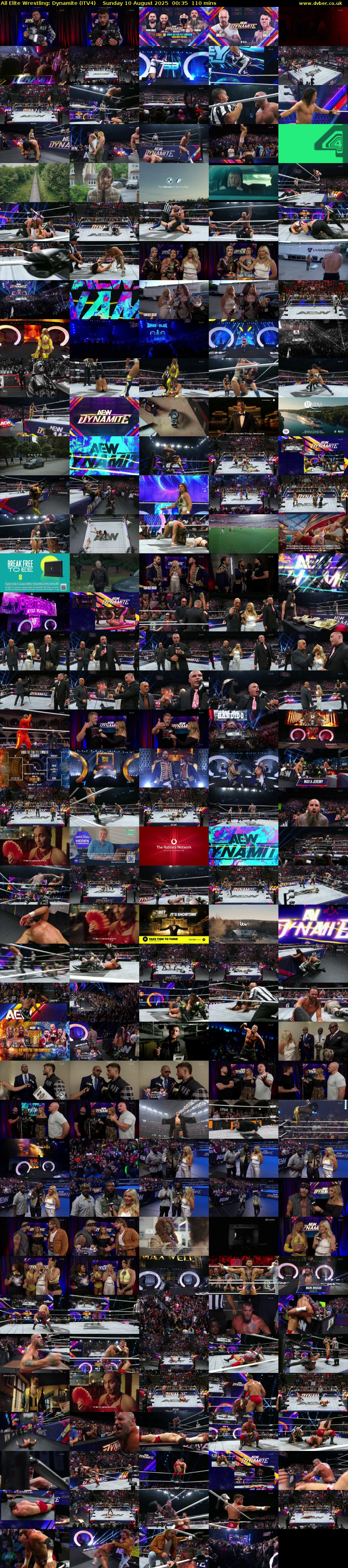 All Elite Wrestling: Dynamite (ITV4) Sunday 10 August 2025 00:35 - 02:25