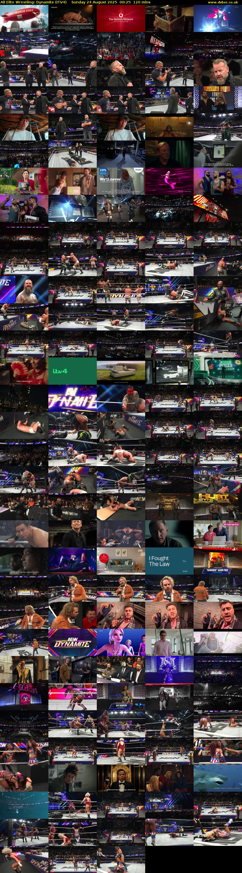 All Elite Wrestling: Dynamite (ITV4) Sunday 24 August 2025 00:25 - 02:25