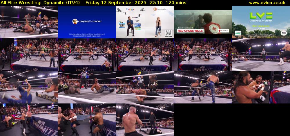 All Elite Wrestling: Dynamite (ITV4) Friday 12 September 2025 22:10 - 00:10