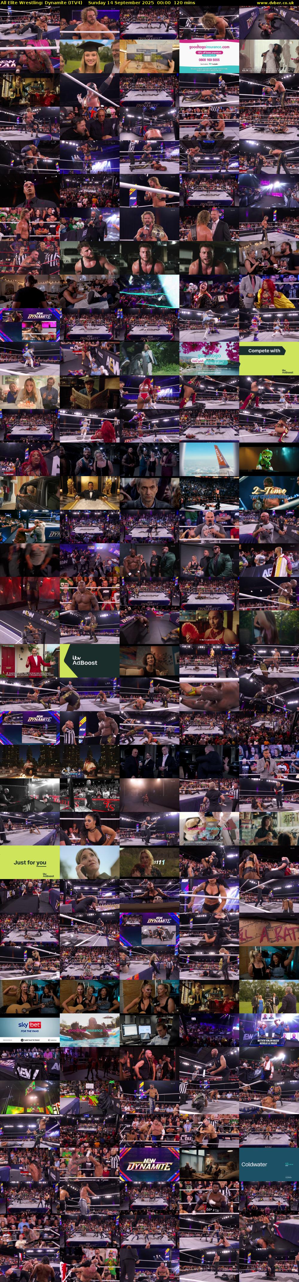 All Elite Wrestling: Dynamite (ITV4) Sunday 14 September 2025 00:00 - 02:00