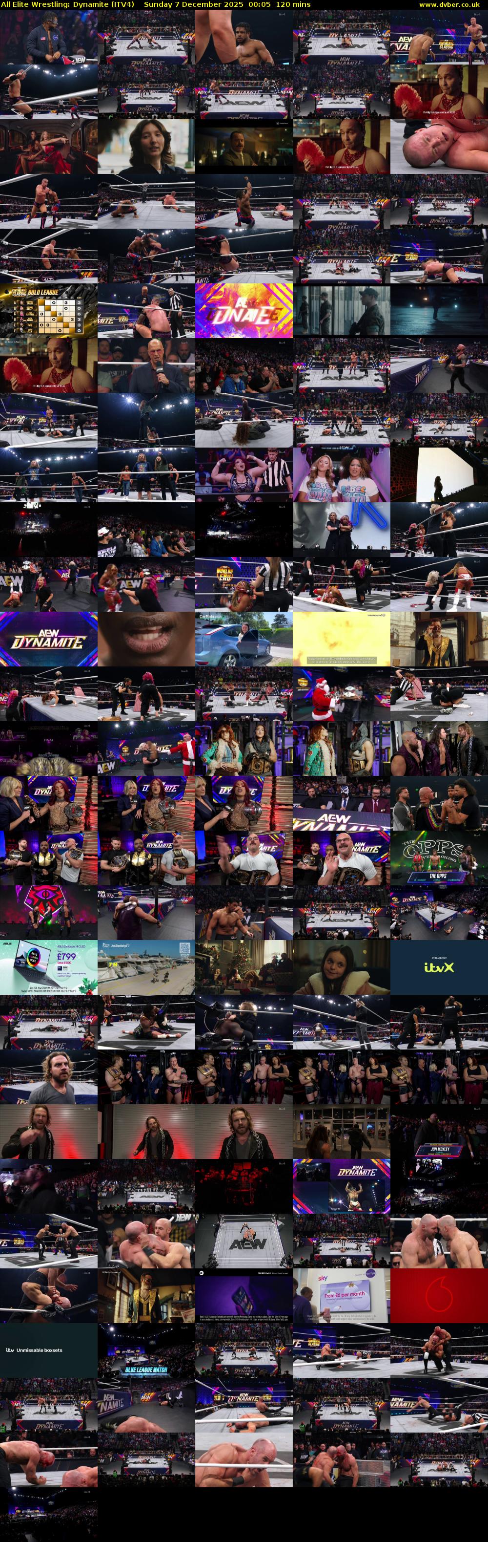 All Elite Wrestling: Dynamite (ITV4) Sunday 7 December 2025 00:05 - 02:05