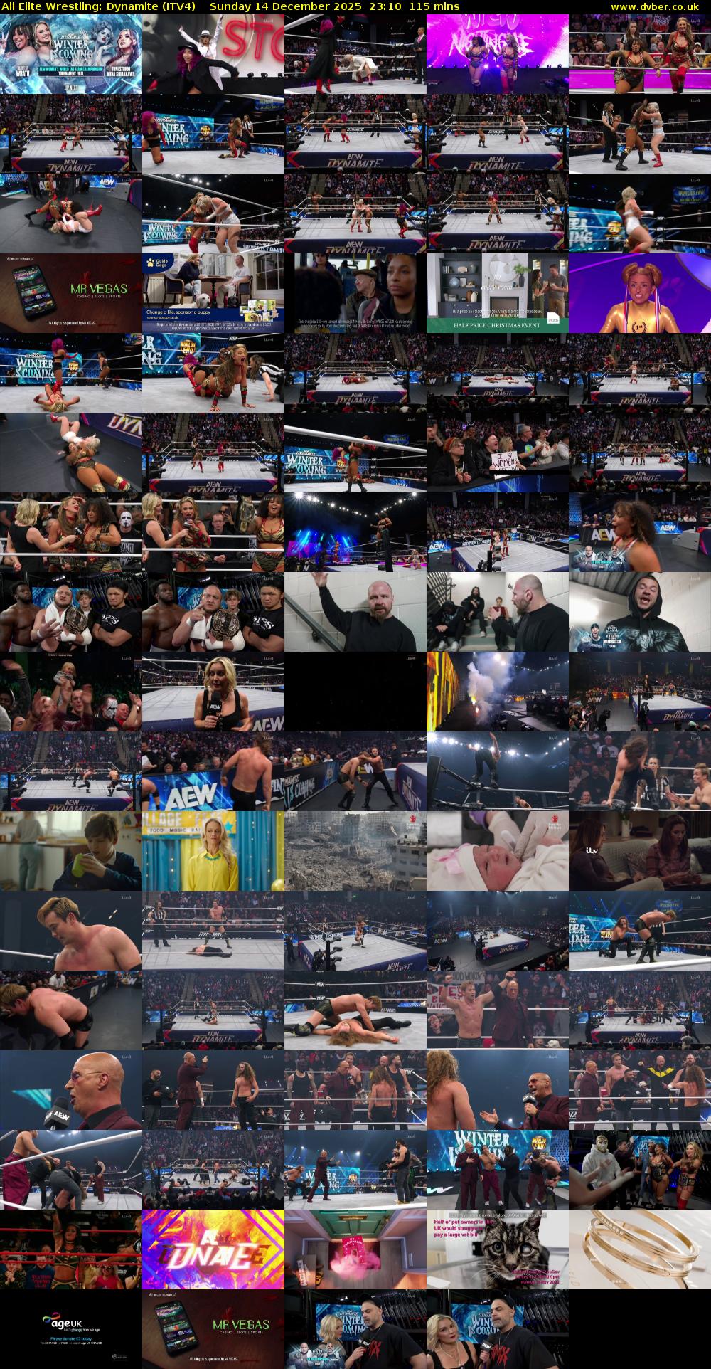 All Elite Wrestling: Dynamite (ITV4) Sunday 14 December 2025 23:10 - 01:05