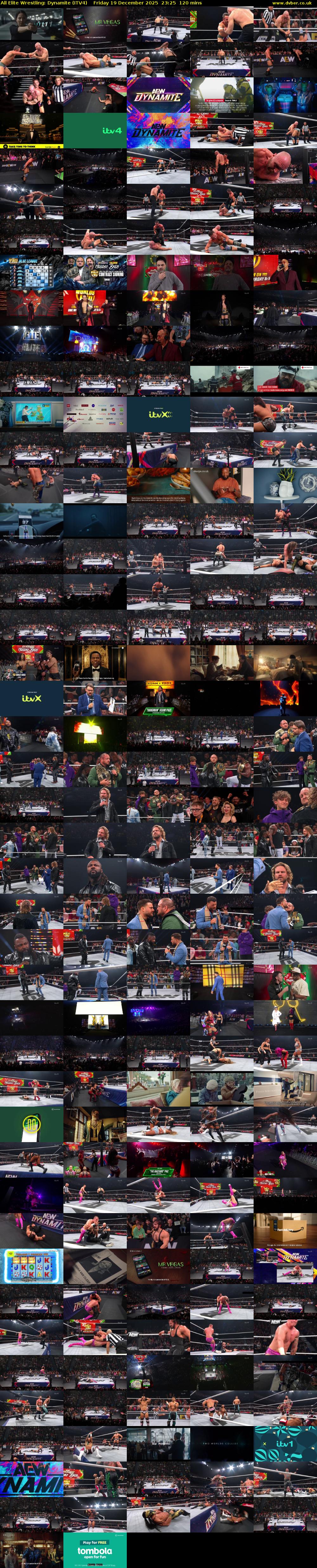 All Elite Wrestling: Dynamite (ITV4) Friday 19 December 2025 23:25 - 01:25