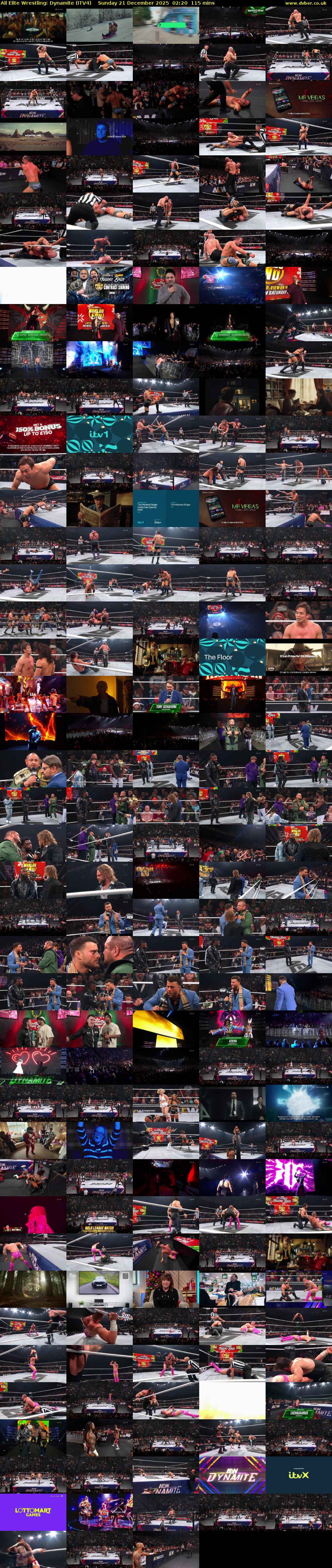 All Elite Wrestling: Dynamite (ITV4) Sunday 21 December 2025 02:20 - 04:15