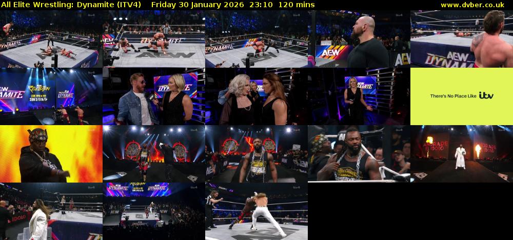 All Elite Wrestling: Dynamite (ITV4) Friday 30 January 2026 23:10 - 01:10
