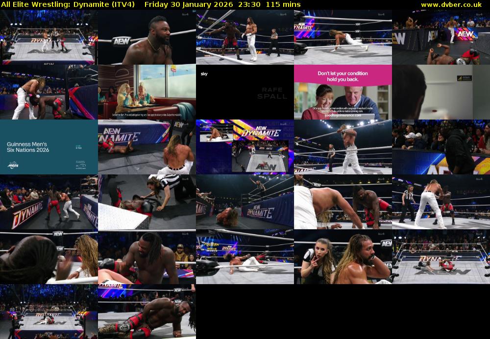 All Elite Wrestling: Dynamite (ITV4) Friday 30 January 2026 23:30 - 01:25