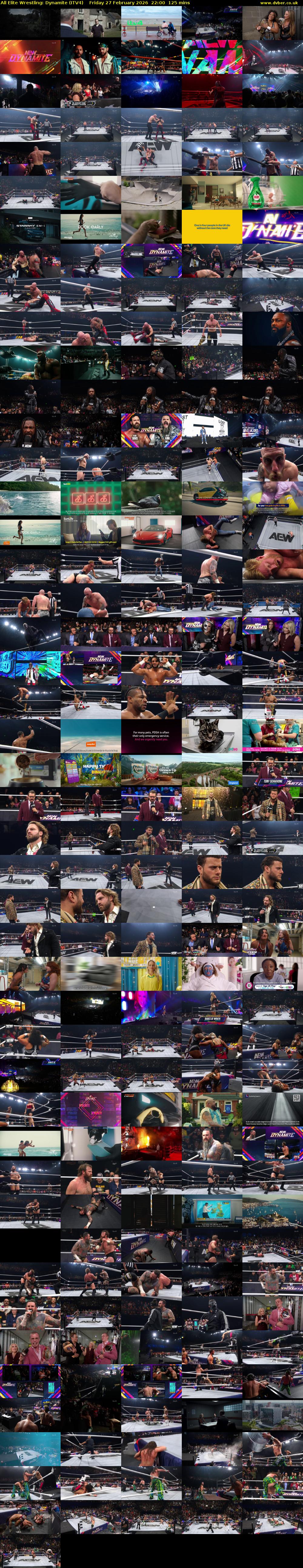 All Elite Wrestling: Dynamite (ITV4) Friday 27 February 2026 22:00 - 00:05