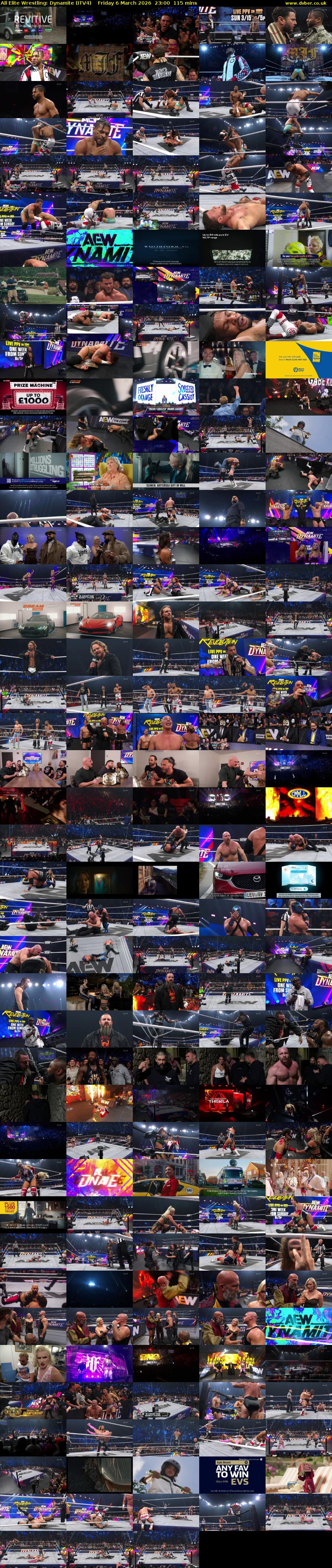All Elite Wrestling: Dynamite (ITV4) Friday 6 March 2026 23:00 - 00:55