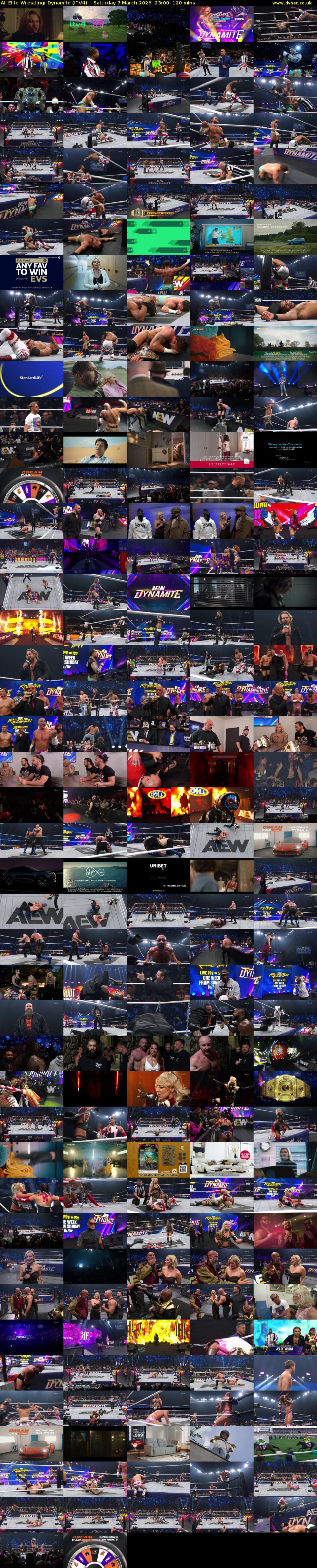 All Elite Wrestling: Dynamite (ITV4) Saturday 7 March 2026 23:00 - 01:00