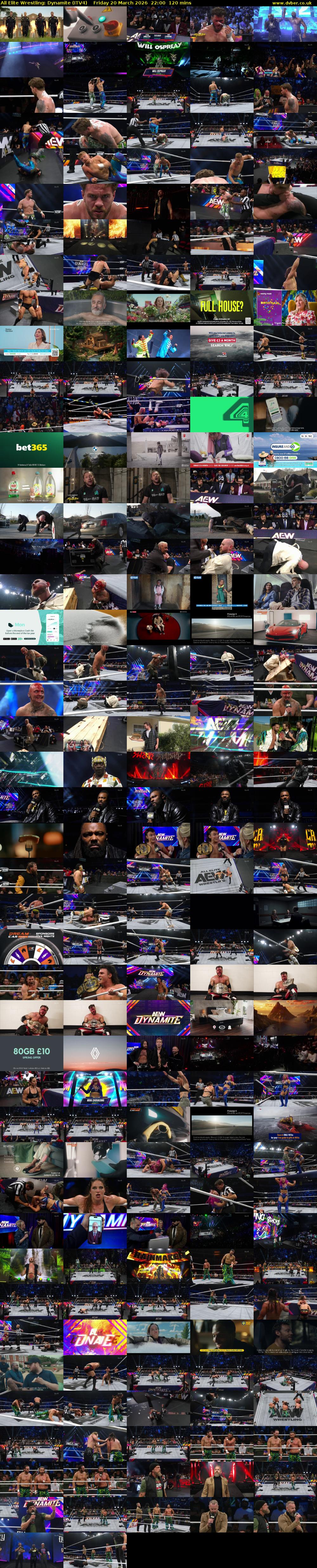 All Elite Wrestling: Dynamite (ITV4) Friday 20 March 2026 22:00 - 00:00