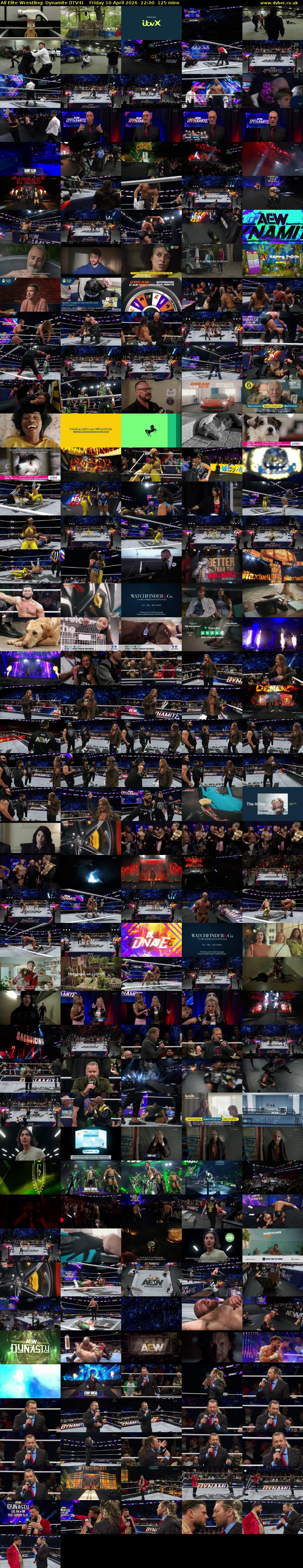 All Elite Wrestling: Dynamite (ITV4) Friday 10 April 2026 22:00 - 00:05