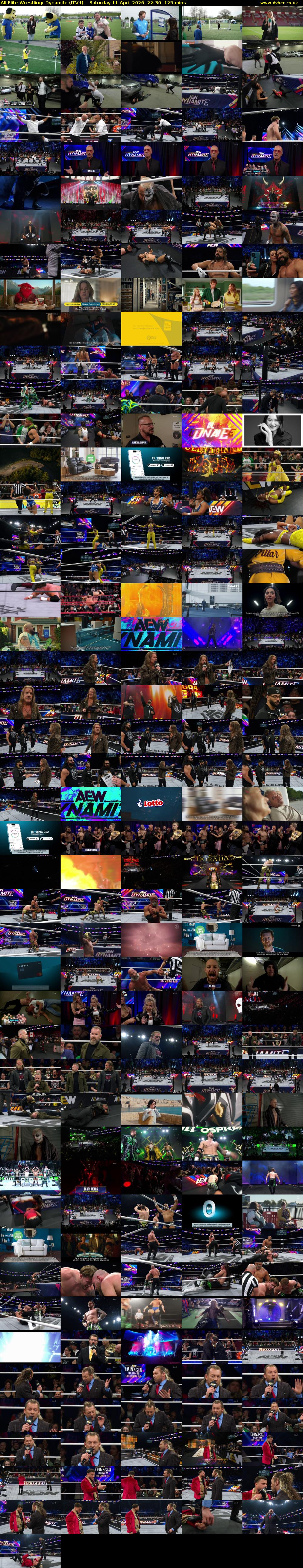 All Elite Wrestling: Dynamite (ITV4) Saturday 11 April 2026 22:30 - 00:35