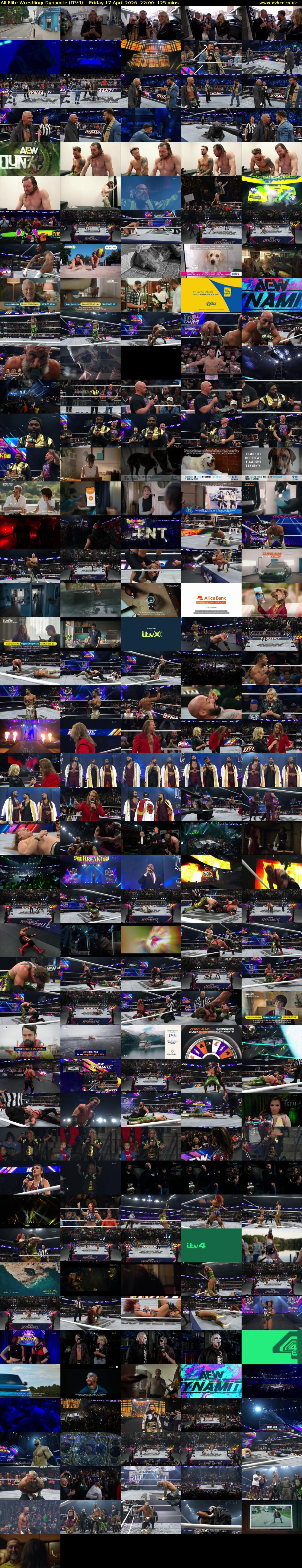 All Elite Wrestling: Dynamite (ITV4) Friday 17 April 2026 22:00 - 00:05