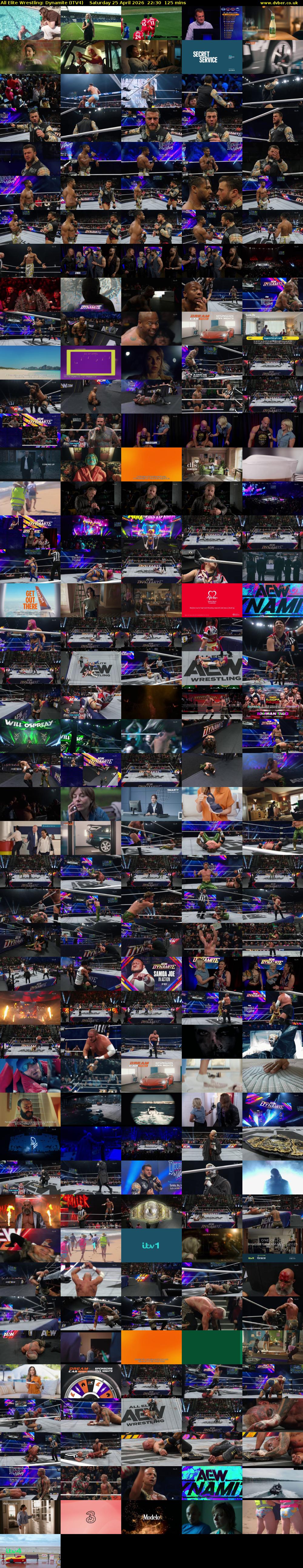 All Elite Wrestling: Dynamite (ITV4) Saturday 25 April 2026 22:30 - 00:35