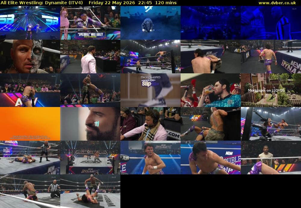 All Elite Wrestling: Dynamite (ITV4) Friday 22 May 2026 22:45 - 00:45