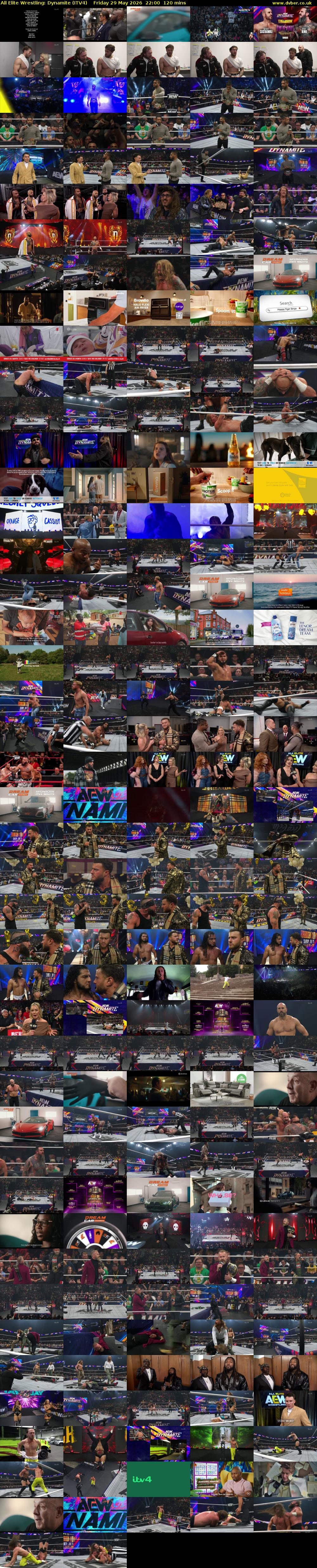 All Elite Wrestling: Dynamite (ITV4) Friday 29 May 2026 22:00 - 00:00