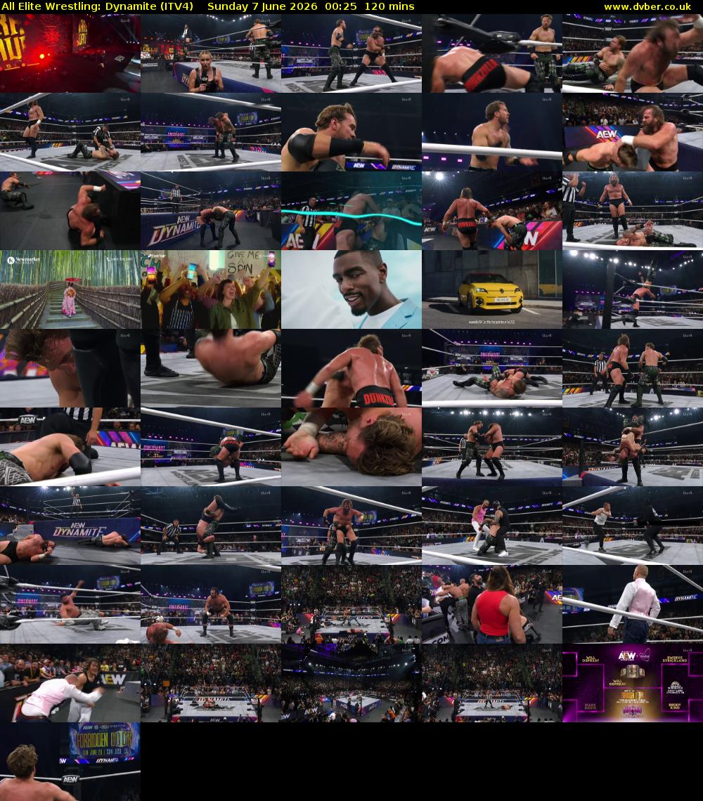 All Elite Wrestling: Dynamite (ITV4) Sunday 7 June 2026 00:25 - 02:25