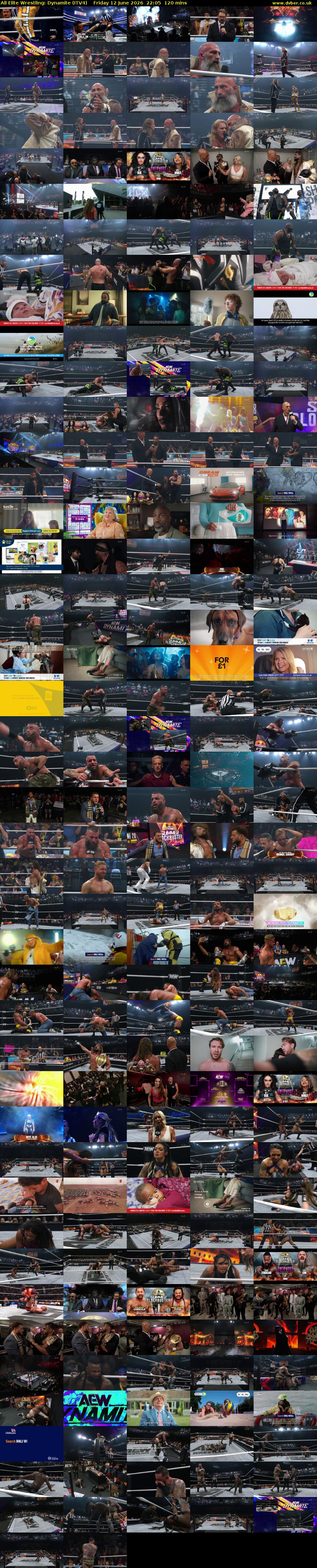 All Elite Wrestling: Dynamite (ITV4) Friday 12 June 2026 22:05 - 00:05