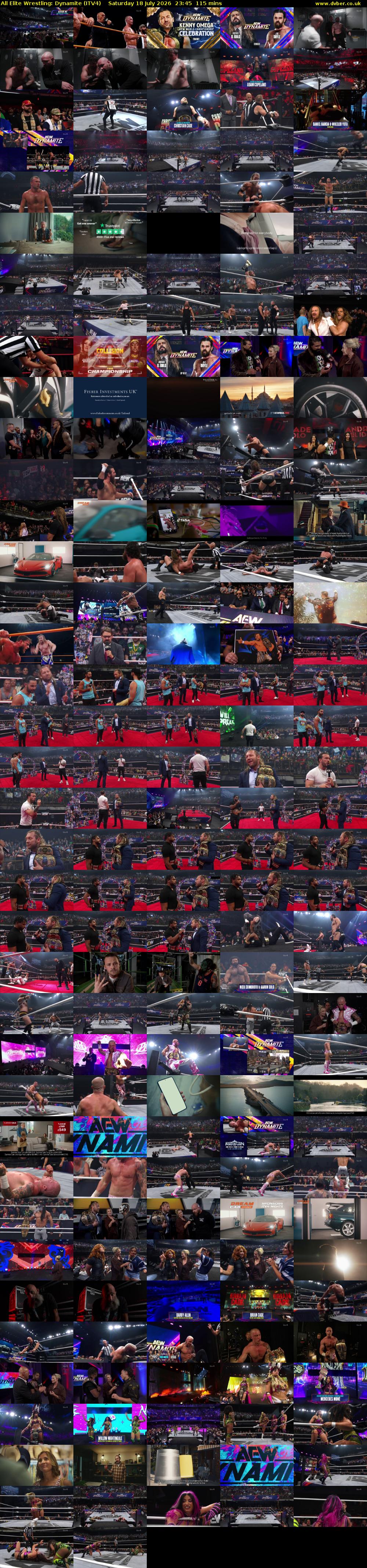 All Elite Wrestling: Dynamite (ITV4) Saturday 18 July 2026 23:45 - 01:40