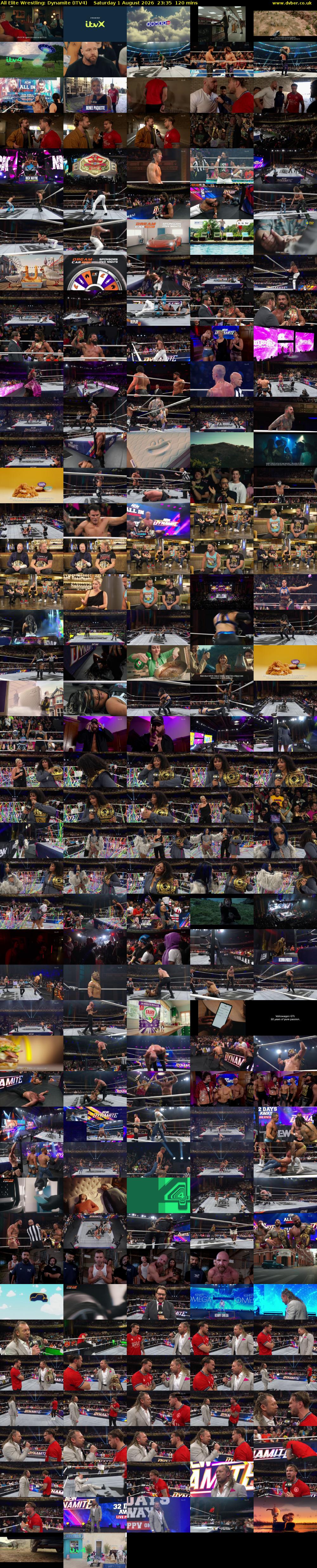 All Elite Wrestling: Dynamite (ITV4) Saturday 1 August 2026 23:35 - 01:35