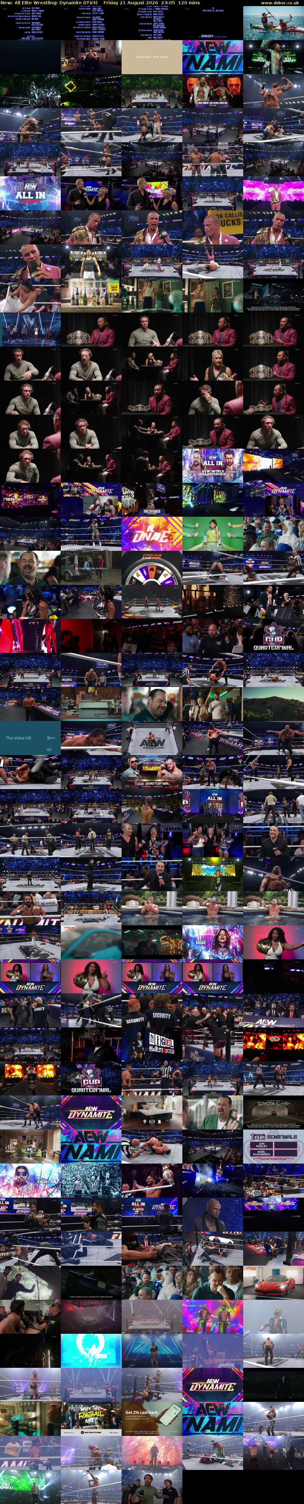 All Elite Wrestling: Dynamite (ITV4) Friday 21 August 2026 23:05 - 01:05