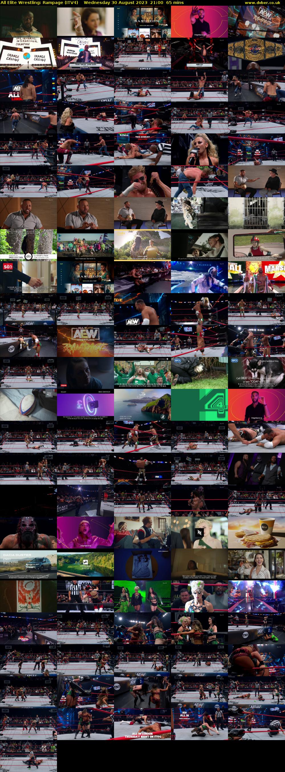 All Elite Wrestling: Rampage (ITV4) Wednesday 30 August 2023 21:00 - 22:05