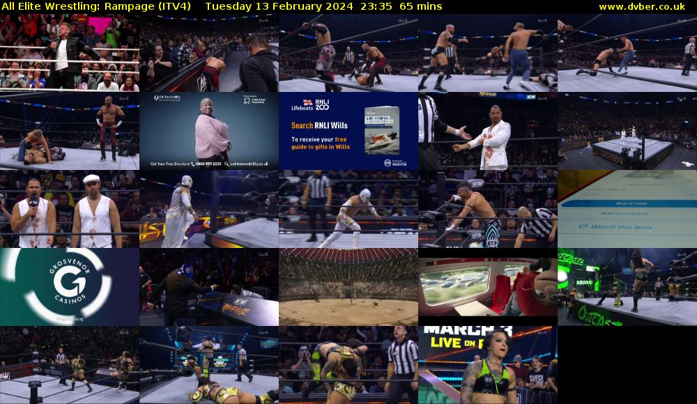 All Elite Wrestling: Rampage (ITV4) Tuesday 13 February 2024 23:35 - 00:40