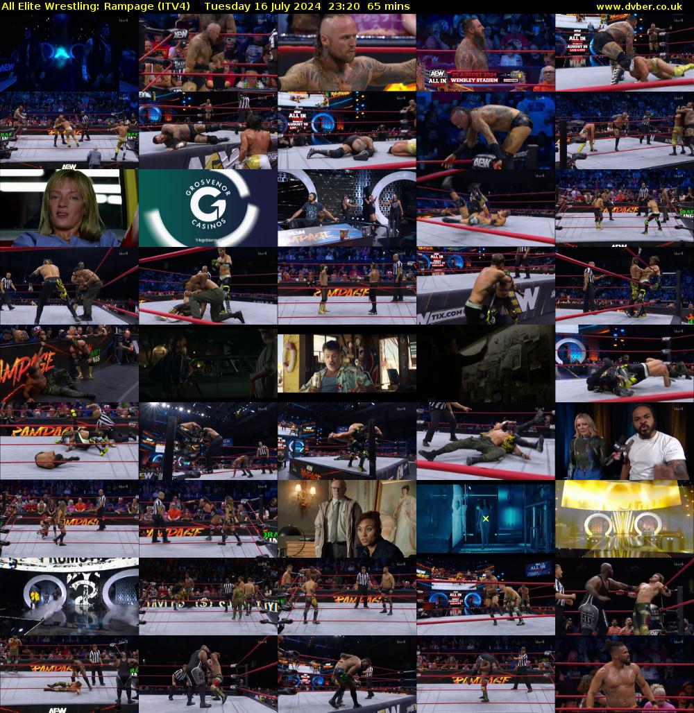 All Elite Wrestling: Rampage (ITV4) Tuesday 16 July 2024 23:20 - 00:25