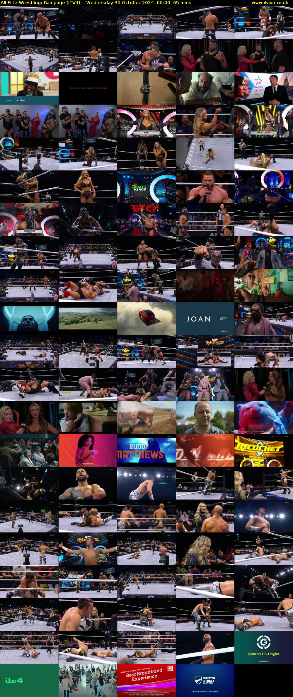 All Elite Wrestling: Rampage (ITV4) Wednesday 30 October 2024 00:00 - 01:05