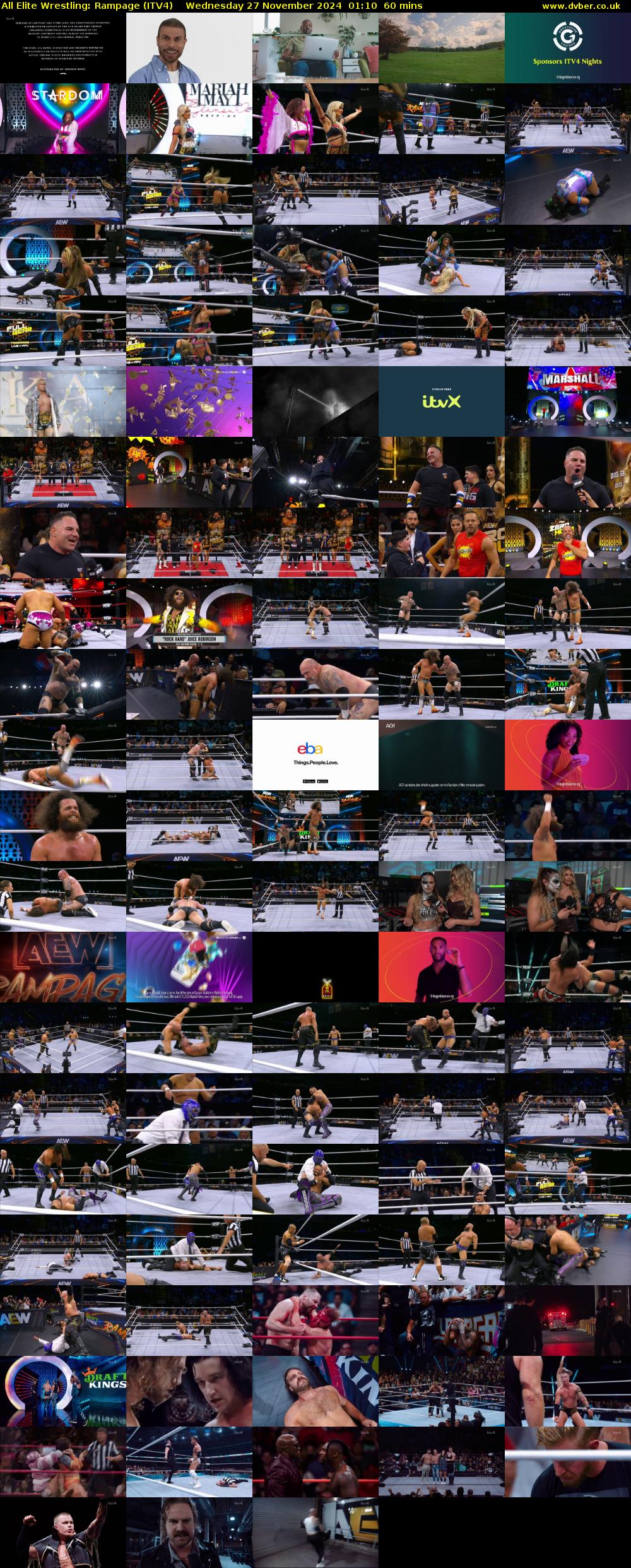 All Elite Wrestling: Rampage (ITV4) Wednesday 27 November 2024 01:10 - 02:10
